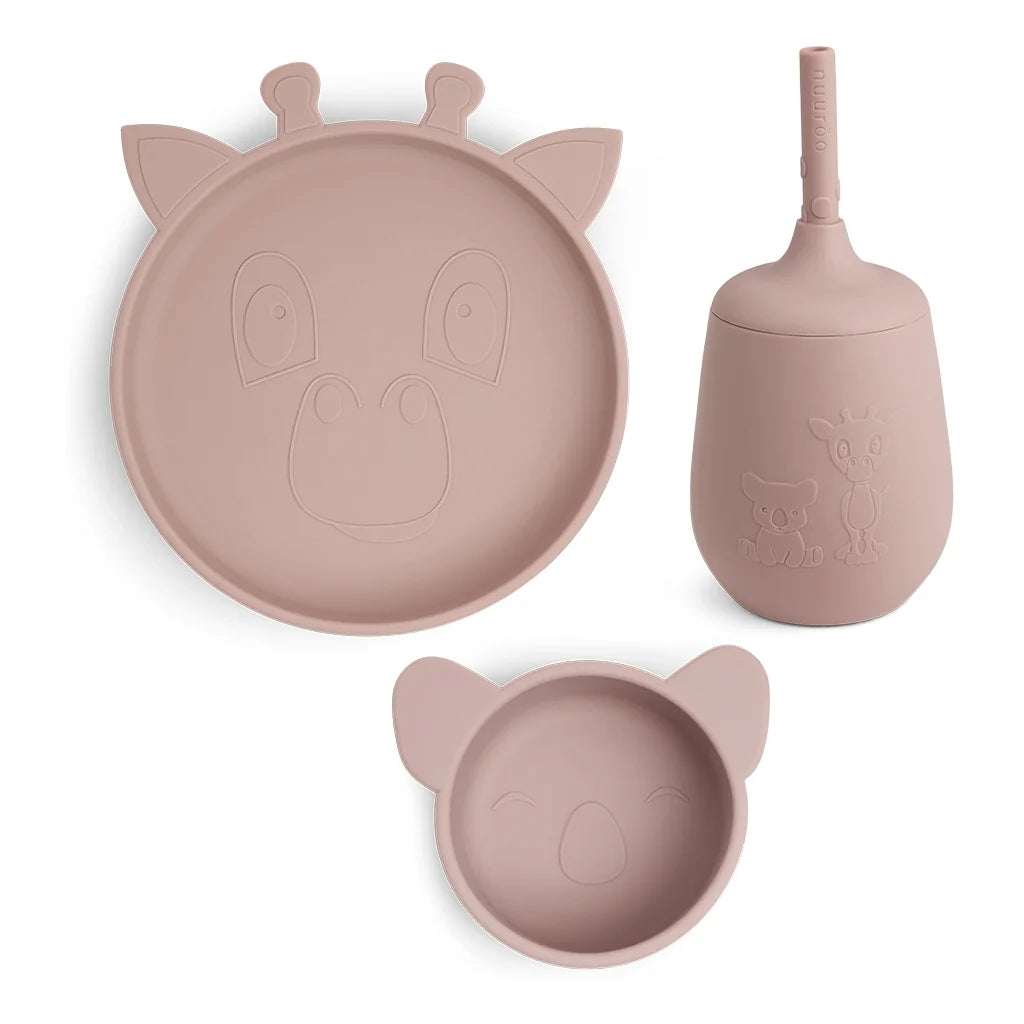 Set de veselă din silicon – 3 piese, Woodrose