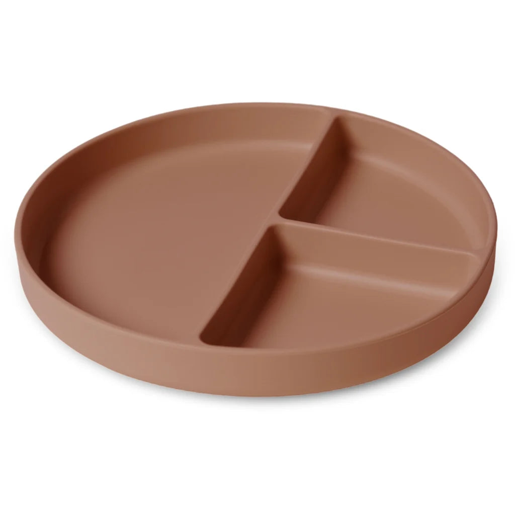 Farfurie compartimentată din silicon – Mingo, Chocolate Malt