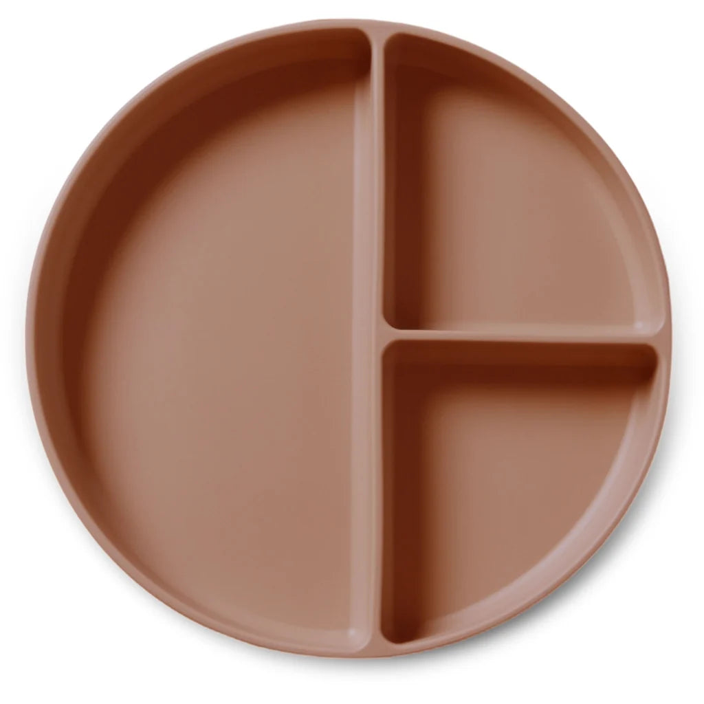 Farfurie compartimentată din silicon – Mingo, Chocolate Malt