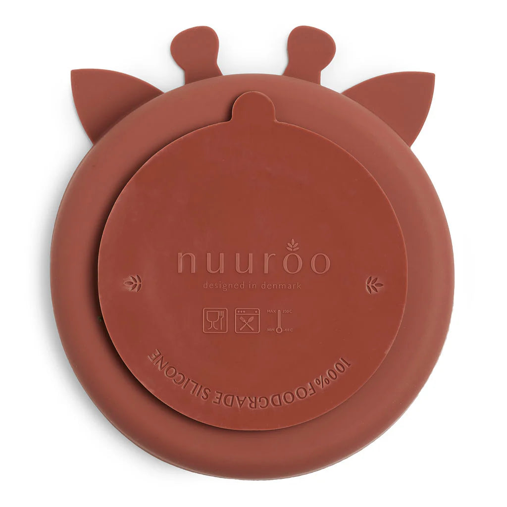 Farfurie compartimentată din silicon – Orla, Mahogany