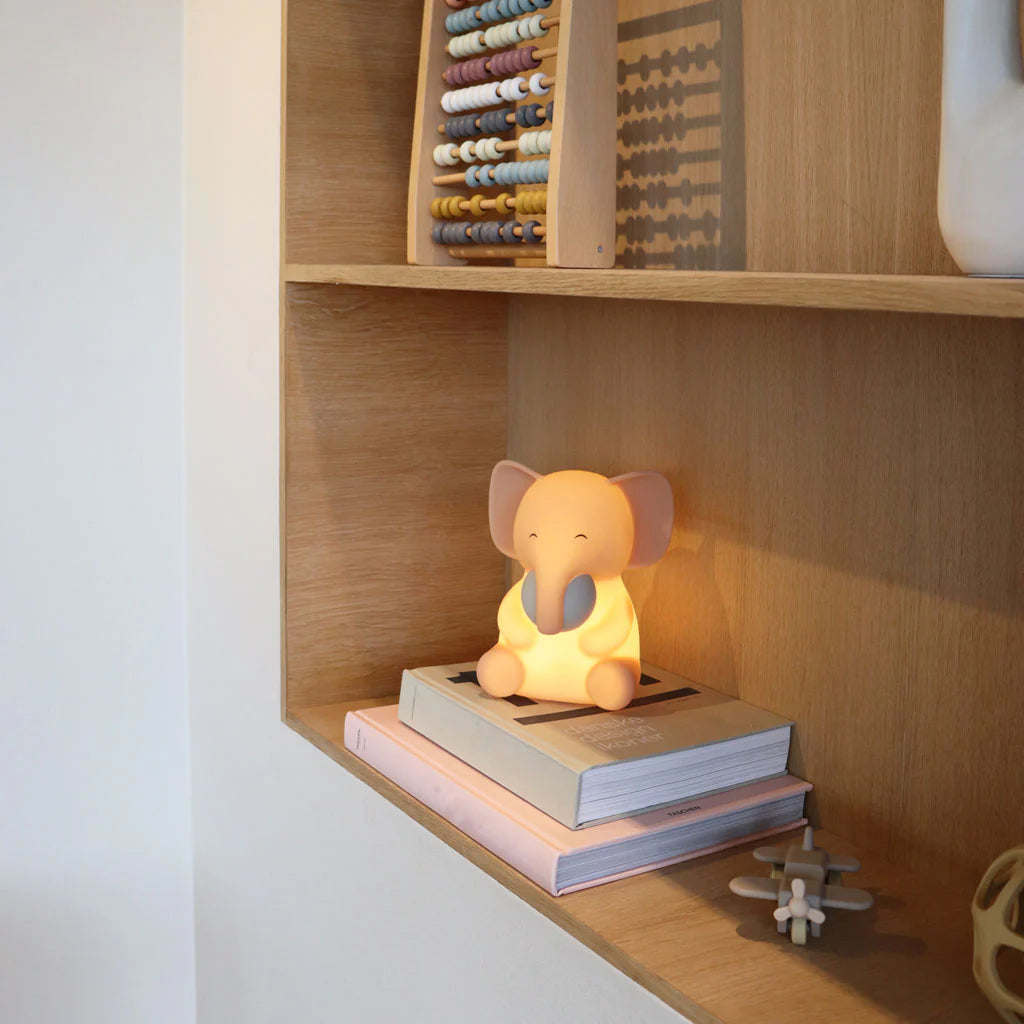 Lampă din silicon – Sigge Elefant, Rose Dust