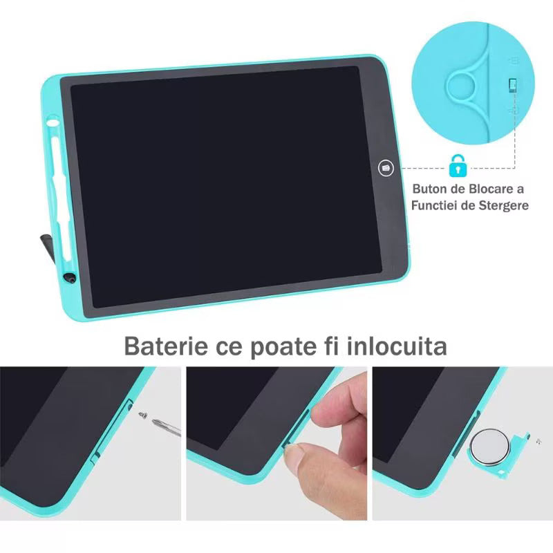 Tableta LCD de scris pentru copii – Verde