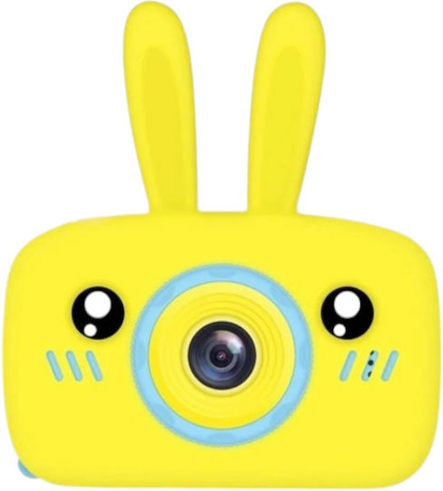 Camera foto pentru copii – cu husa din silicon in forma de iepuras - Galben