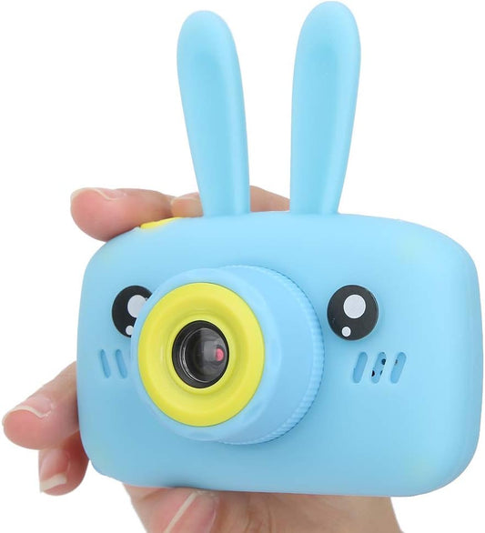 Camera foto pentru copii – cu husa din silicon in forma de iepuras - Albastru