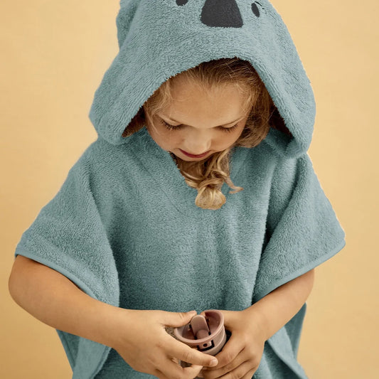 Poncho din bumbac organic pentru copii