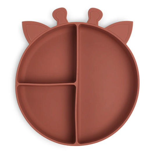 Farfurie compartimentată din silicon – Orla, Mahogany