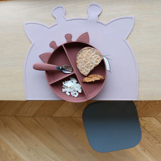 Farfurie compartimentată din silicon – Orla, Woodrose