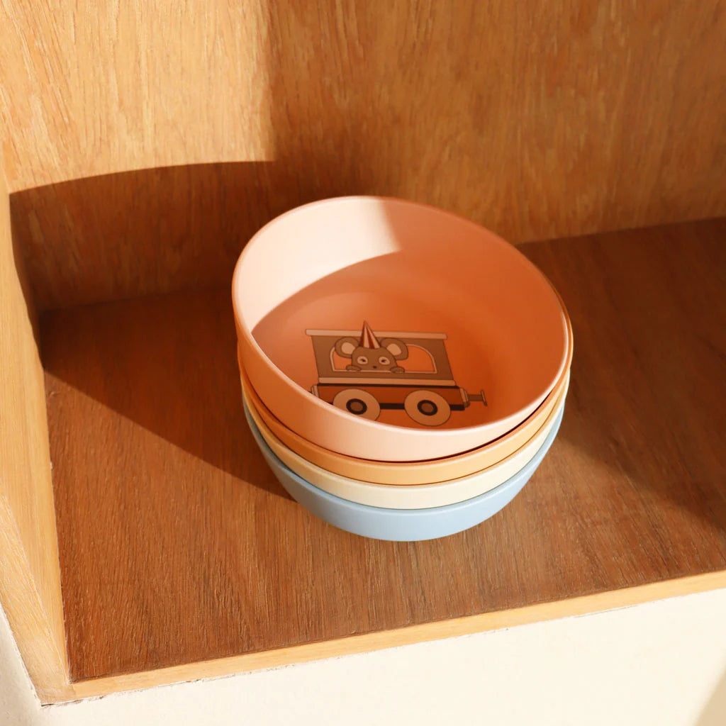 Set 2 Farfurii Adânci din PLA – Vallum, Cream Mix