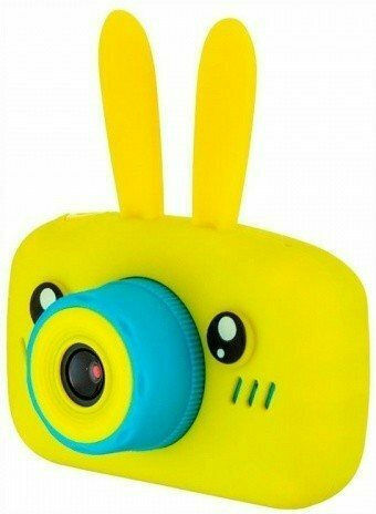Camera foto pentru copii – cu husa din silicon in forma de iepuras - Galben